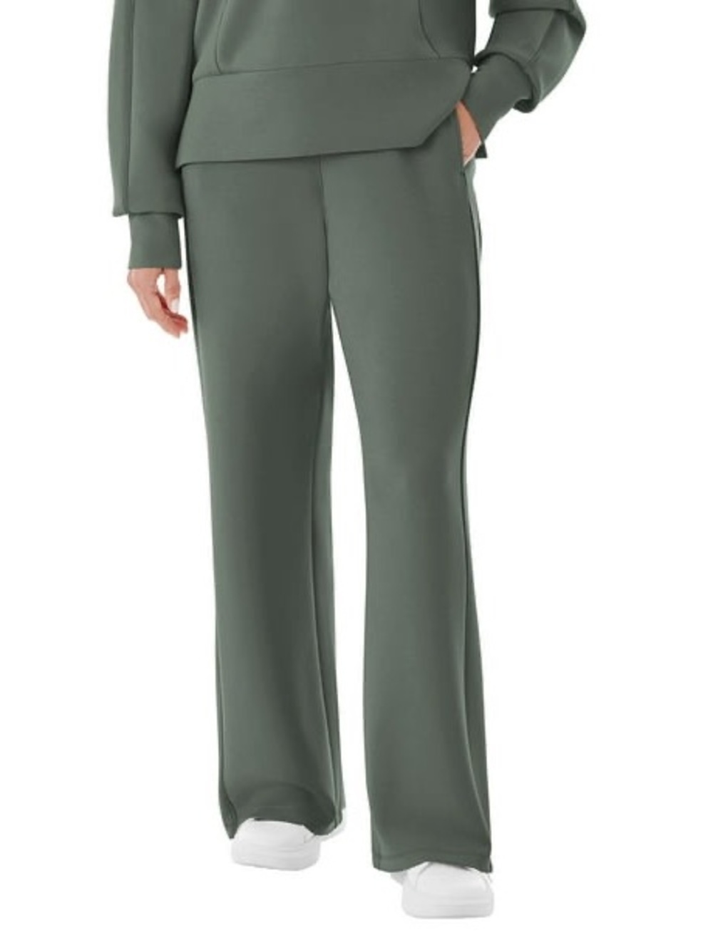 Member's Mark Women's Sandwash Wide Leg Pant (Flag Stone)